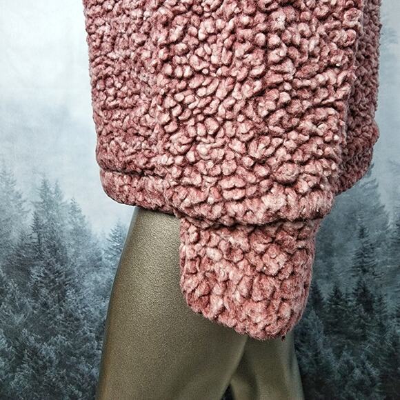 Weatherproof Vintage 1/4 Zip Maroon Teddy Pullover | Women's Medium - Picture 3 of 11